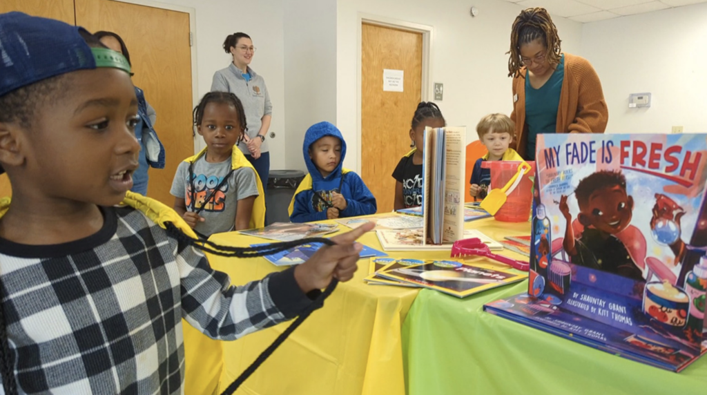 Students at Ricks' Ready fro School, Ready for Life "Books on Break"